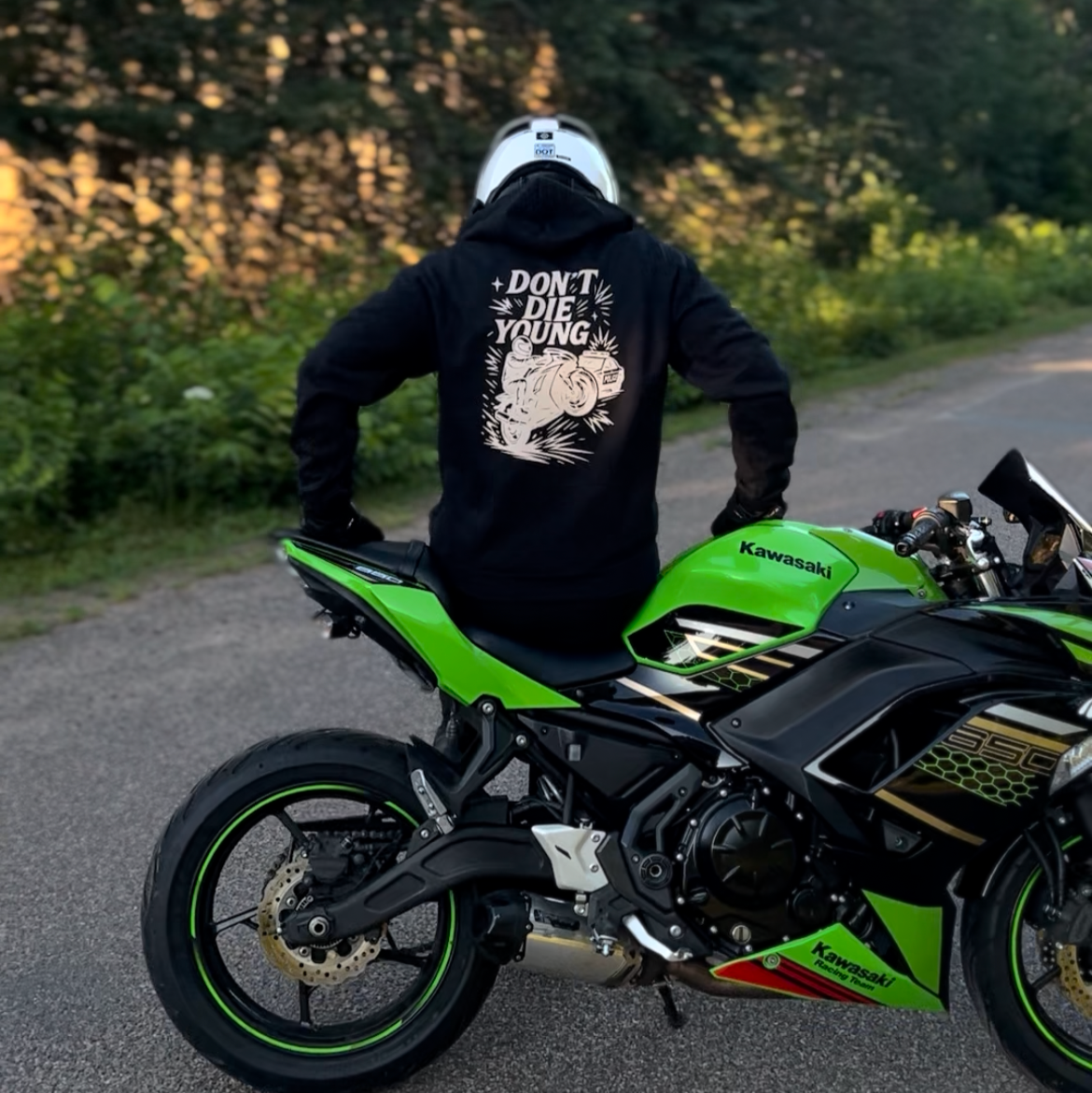 REFLECTIVE DON'T DIE YOUNG HOODIE